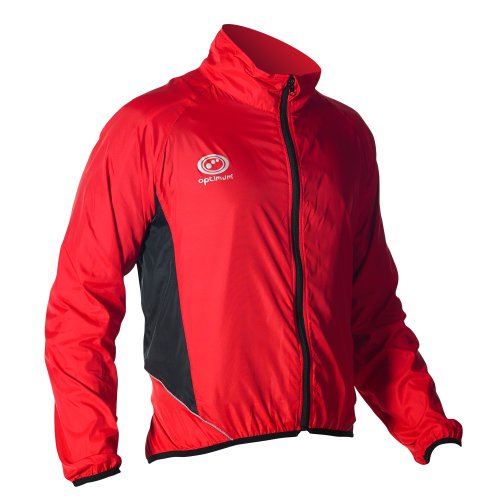 OPTIMUM Chaqueta para Hombre Hawkley Cycling Stowaway, Rojo, pequeña, Unisex-Adult, Small