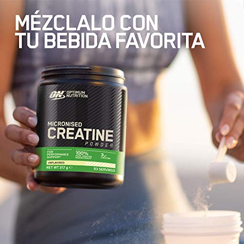 Optimum Nutrition Creatina Monohidrato Micronizada, Creatina en Polvo, Suplementos Deportivos para Rendimiento, Sin Sabor, 186 Porciones, 634g, Embalaje Puede Variar