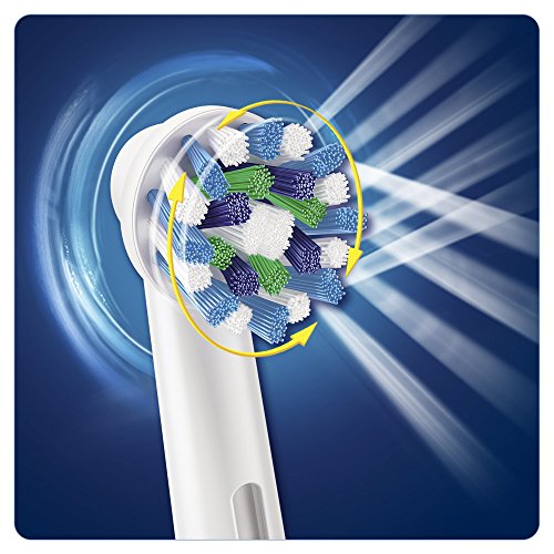 Oral-B PRO 600 CrossAction Cepillo de Dientes Eléctrico con Mango Recargable, Tecnología Braun y 1 Cabezal de Recambio - Verde