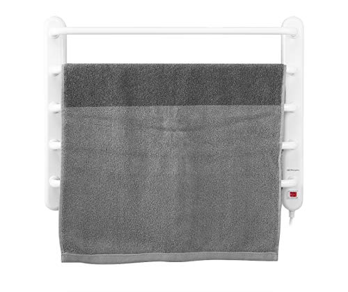 Orbegozo TH 8002 - Toallero eléctrico, fácil instalación, seca y calienta toallas, indicador luminoso, 90 W, color blanco