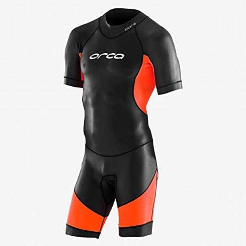 ORCA Openwater Swimskin - Traje de neopreno para hombre (talla 8), color negro y naranja