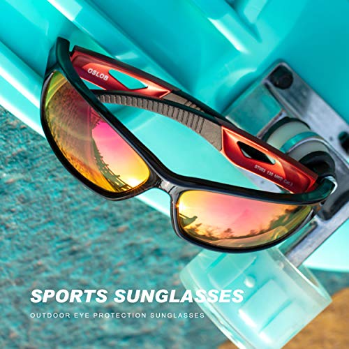 OSLOB gafas de sol polarizadas deportivas para mujeres hombres que completan operando protección uv lentes de conducción st003 (mrd)