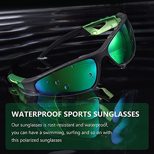 OSLOB polarizado gafas de sol deportivas para las mujeres hombres que completan operando de conducción gafas de protección uv st003 (gry)
