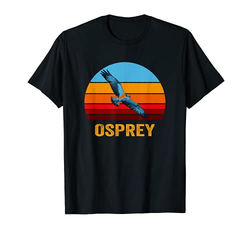 Osprey de puesta de sol estilo retro vintage Camiseta