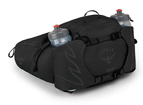 Osprey Talon 6 Mochila de senderismo para Hombre, Negro (Stealth Black), Talla O/S