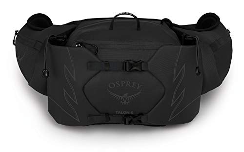 Osprey Talon 6 Mochila de senderismo para Hombre, Negro (Stealth Black), Talla O/S