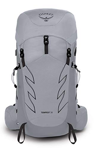 Osprey Tempest 30 Mochila de senderismo para Mujer, Gris (Aluminum Grey), Talla WM/L