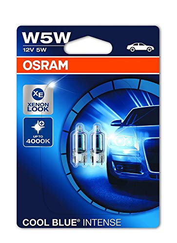 Osram 2825HCBI-02B Lámpara halógena Cool Blue Intense W5W, Luz de Posición y de Matrícula,12 V, Ampolla Doble