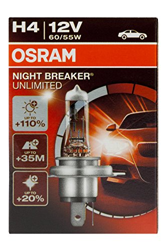 Osram 64193NBU Night Breaker Unlimited Lámpara Halógena de Faros P43T 75/68 W 12 V