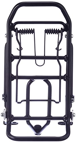 Ostand - Rejilla para portaequipajes, Parte Delantera, Aluminio, Color Negro, Ajustable para Bicicleta de 24 a 28