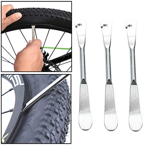 Osuter Alicates de Cadena Bicicleta de Acero Portátil con 3 PCS Palanca de Desmontar de Neumaticos Multifuncional para Herramientas Reparación Bicicletas