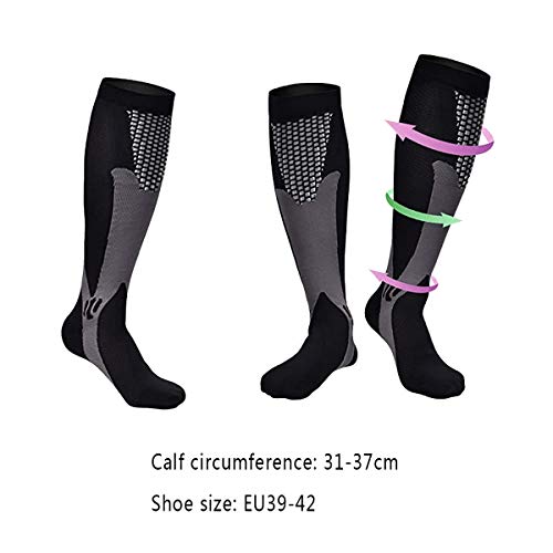 Osuter Calcetines de Compresión Hombres y Mujeres,2 Pares Medias de Compresion Deportivos con 3 Pares Calcetín para Deportes al Aire Libre