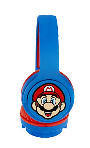 OTL Technologies - Auricular inalambrico Bluetooth para niños Rojo y Azul Super Mario (Android)