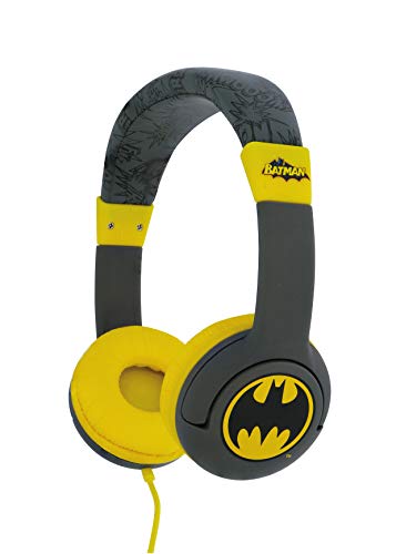 OTL Technologies Batman Caped Crusader - Auriculares con Cable para niños, Gris