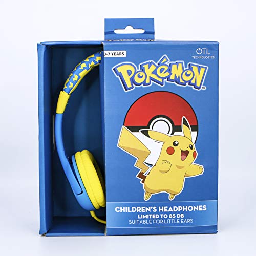 OTL Technologies Pokemon Pikachu - Auriculares con Cable para niños, Azul