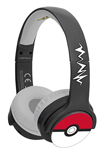 OTL Technologies Pokemon Pokeball Kids Auriculares inalámbricos, para niños (Producto con Licencia Oficial) Black