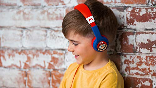 OTL Technologies Super Mario Junior Auriculares, con Cable, para niños (Producto con Licencia Oficial)