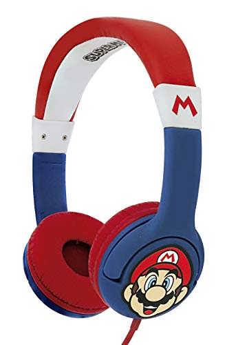 OTL Technologies Super Mario Junior Auriculares, con Cable, para niños (Producto con Licencia Oficial)