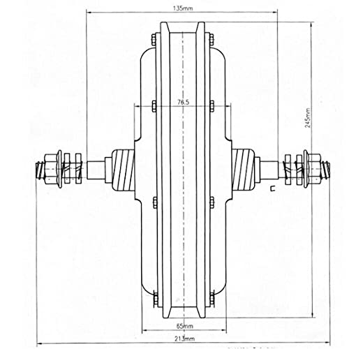 OUKANING Kit de conversión de Bicicleta E de Rueda Trasera de 20"48V 1000W Motor de buje Trasero Kit de conversión de Bicicleta eléctrica Ebike