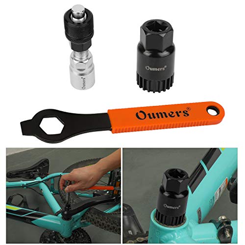 Oumers 4 PCS Profesional Bicicleta Pedal y manivela Herramienta de eliminación, Bike Pedal Wrench + Bike Crank Extractor + Bike Bottom Bracket Remover + 16mm Llave de Llave de Llave de Llave
