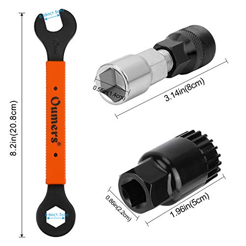 Oumers Extractor de Bielas Herramienta, Extractor de Ejes de Pedalier para el Mantenimiento de Bicicletas