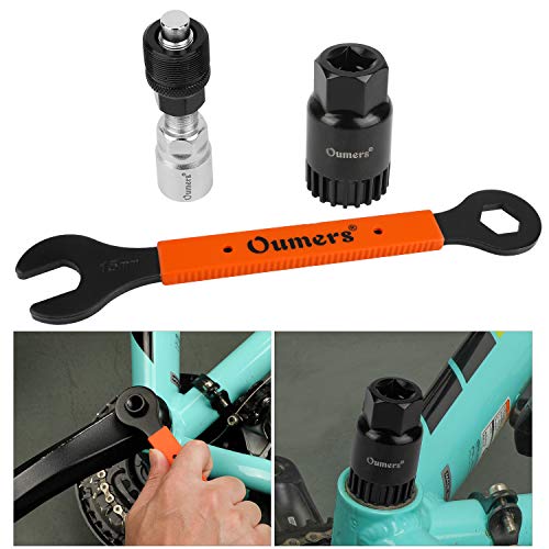 Oumers Extractor de Bielas Herramienta, Extractor de Ejes de Pedalier para el Mantenimiento de Bicicletas