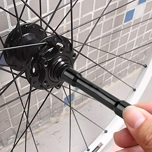 Outbit Thru Axle Hub Adapter - Bicicleta Bike Thru Axle Hub Adapter 12mm a 9mm Accesorio de Bicicleta de brocheta de liberación rápida(Negro)