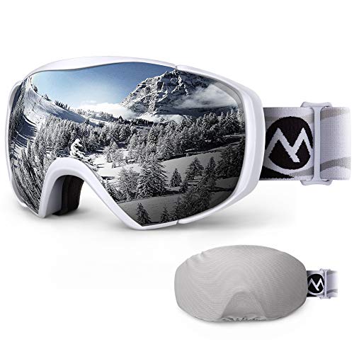 OutdoorMaster - Gafas de esquí Premium Unisex con Estuche, Gafas de Snowboard, Gafas de Nieve, 100% UV Protección, Gafas de Esquí Antivaho Para Mujeres, Hombres, Niños y Niñas