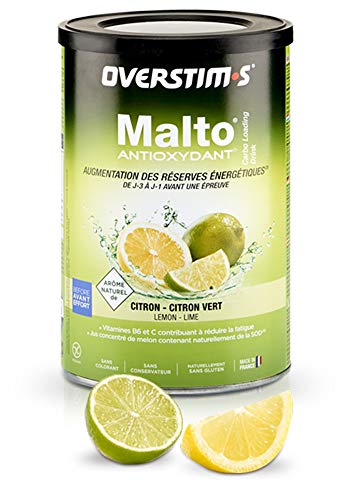 OVERSTIM.s - Malto Antioxidante (500 G) - Limón-Limón Verde - Bebida De Recarga Energética Para El Deporte 500 g
