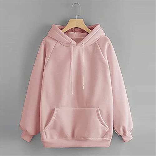 OVIWENEII Sudaderas Mujer con Capucha y Bolsillos Camiseta Tops de Manga Larga Pullover Suelta Otoño Invierno