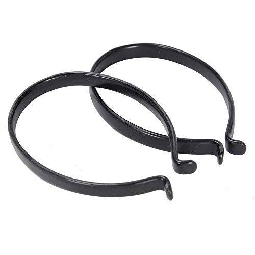 Oxford TC954 - Pinza sujetapantalones para Bicicleta - Bandas de Tobillo para Bicicleta, Acero Negro con Recubrimiento de PVC