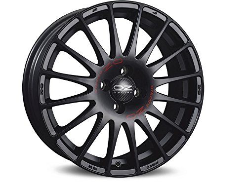 OZ Superturismo Gt Matt Black Red Lettering 7x18 ET39 4x100 Llantas de Aleación