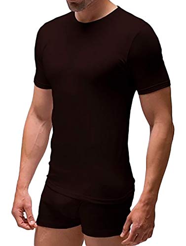 Pack 2 - Camiseta Interior Manga Corta termica Hombre (Negro, L)