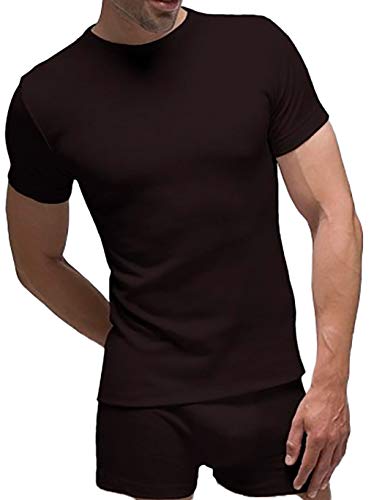 Pack 2 - Camiseta Interior Manga Corta termica Hombre (Negro, L)