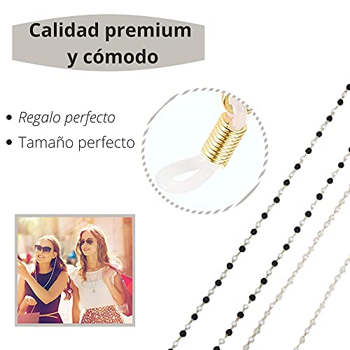 Pack 2 Colgantes Para Mascarillas - Cadenas y Cordones de Gafas Para Mujer - Colgante Para Mascarilla - Cadena de Gafas Mujer - Soportes Para Gafas - Cordones para el Cuello Para Gafas.