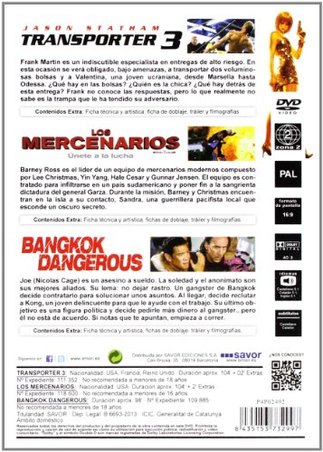 Pack: Bangkok Dangerous + Transporter 3 + Los Mercenarios [DVD]