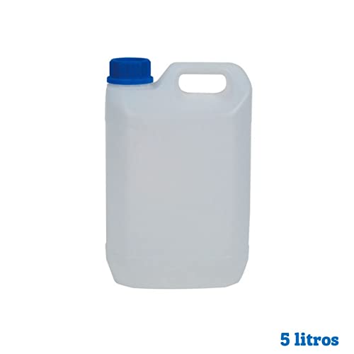 Pack bidón garrafa de plástico para condensados cinco litros + Soporte pared