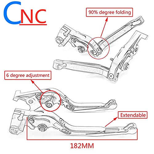 Palancas Embrague Freno Moto para Yamaha Xmax 400 XMAX400 X-MAX 400 2015-2018 CNC Palanca De Embrague De Freno Protección del Marco Flexible Difícil para Motocicleta Kits Protección Mangos Motocross