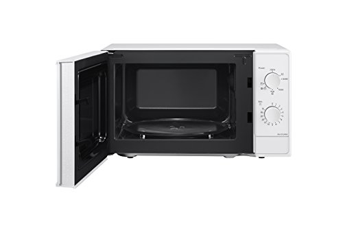 Panasonic NN-K10JWMEPG Microondas Compacto 20 L (800 W, 2 Mandos giratorios, Con Gratinador de Cuarzo 1.000W, Plato giratorio de vidrio 255mm, 5 Niveles de ajuste de potencia), Color Blanco