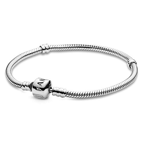 PANDORA 590702HV Moments - Pulsera de Plata de Ley 925 con Cierre de Cuentas, para Mujer, 20 cm