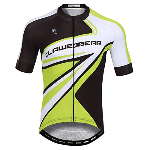 Panegy Maillot Ciclismo Hombre Verano Camisetas Ciclismos Mangas Cortas con Bolsillos Transpirable Ropa Ciclista Reflectante Verde L