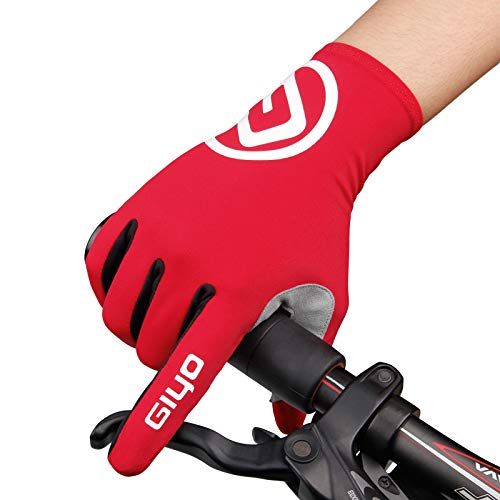 Pantalla táctil de Gel de Dedo Completo Largo Guantes de Bicicleta Deportiva Bicicleta de montaña Bicicleta de Carretera Ciclismo Guantes de Carreras Guantes de Bicicleta para Hombres - Negro, XXL