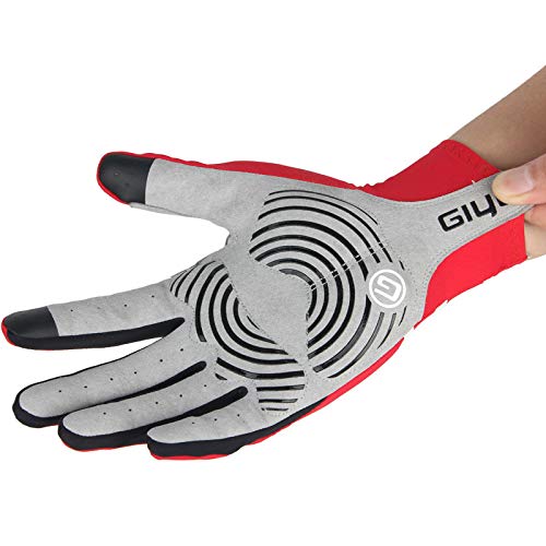 Pantalla táctil de Gel de Dedo Completo Largo Guantes de Bicicleta Deportiva Bicicleta de montaña Bicicleta de Carretera Ciclismo Guantes de Carreras Guantes de Bicicleta para Hombres - Negro, XXL