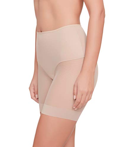 Pantalon Faja Anti-rozadura Invisible y Super Ligero. Tejido Elastico y Super Suave. (Beige, M)