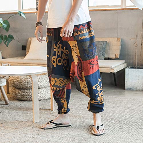 Pantalones de harén unisex en muchos colores individuales - para hombre Pantalones holgados Bloomers de playa dance casuales de gran tamaño Aladdin con estampado retro Pantalones de hombre