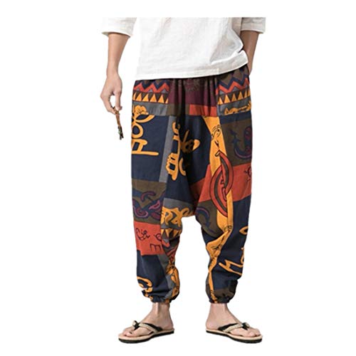 Pantalones de harén unisex en muchos colores individuales - para hombre Pantalones holgados Bloomers de playa dance casuales de gran tamaño Aladdin con estampado retro Pantalones de hombre