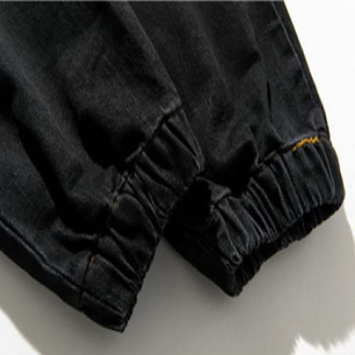 Pantalones Vaqueros de Hombre Retro Guapo de Moda Sueltos de Gran tamaño Bolsillo Grande Estilo Hip-Hop Pantalones Harem Moda callejera Pantalones Vaqueros Casuales XXL