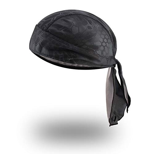 Pañuelo unisex para la cabeza, transpirable, pirata, ciclismo, moto, pañuelo pirata para la frente, para correr, gorro para casco de secado rápido, Todo el año, Hombre, color Diseño 11, Talla única