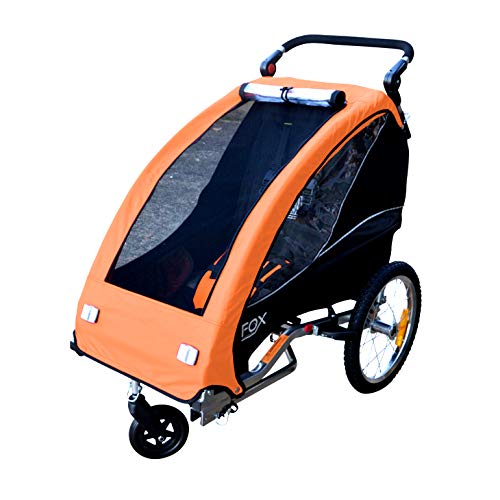 Papilioshop Fox - Remolque para el transporte de 1 niño en bicicleta (color naranja)