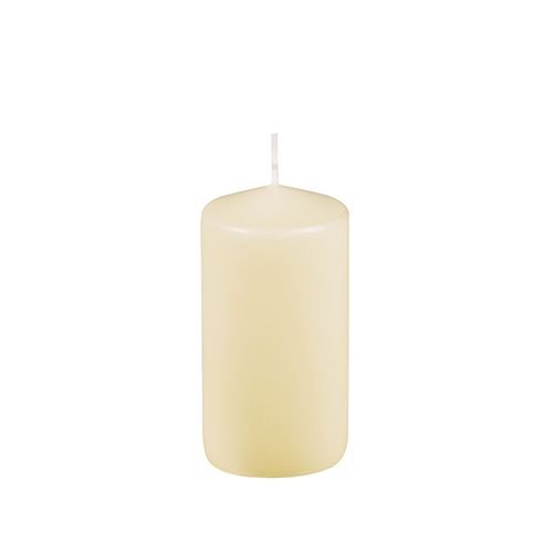 Papstar 17,991 - Conjunto de 6 velas, 60 x 115 mm, 6 piezas, colores: Crema